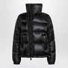 Sacai Black down jacket with asymmetrical zip
