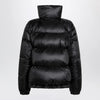 Sacai Black down jacket with asymmetrical zip