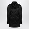 The Frankie Shop Black satin shirt dress