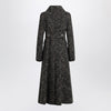 Max Mara Atelier Black redingote coat in boucle fabric