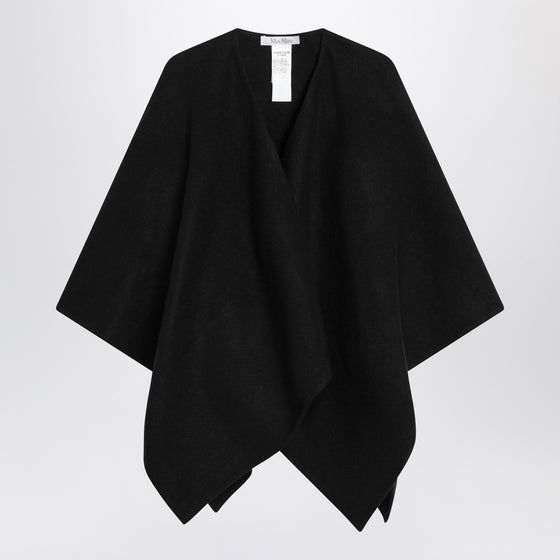 Max Mara Black alpaca and wool cape