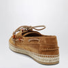 Aquazzura Seafarer espadrilles in tobacco suede leather