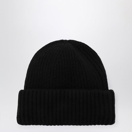 Soft Goat Black cashmere beanie