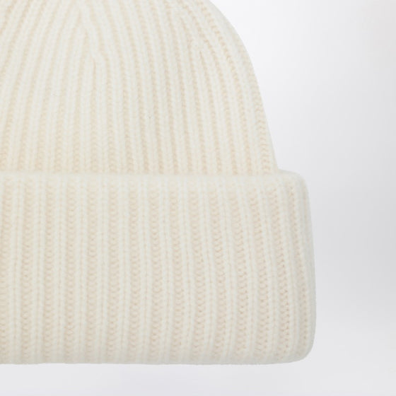 Soft Goat White cashmere beanie
