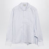 JW Anderson White striped asymmetric draped shirt