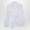 JW Anderson White striped asymmetric draped shirt