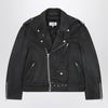MM6 Maison Margiela Black washed-effect biker jacket