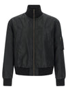 Mm6 Maison Margiela White Stitch Line Bomber Jacket
