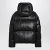 MM6 Maison Margiela Hooded down jacket in glossy leather black