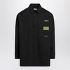 MM6 Maison Margiela Black wool-blend shirt with label details