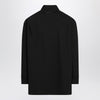MM6 Maison Margiela Black wool-blend shirt with label details