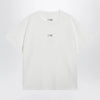 MM6 Maison Margiela White cotton T-shirt with Numeric logo