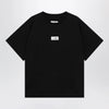 MM6 Maison Margiela Black cotton T-shirt with Numeric logo