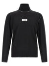 Mm6 Maison Margiela Turtleneck Sweater With Contrast Stitching