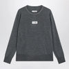MM6 Maison Margiela Grey wool sweater with Numeric logo