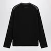 MM6 Maison Margiela Asymmetrical crewneck sweater in black and grey