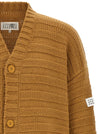 Mm6 Maison Margiela Beige Distressed Cardigan
