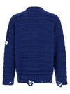 Mm6 Maison Margiela Distressed Wool Cardigan