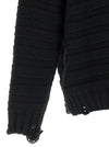 Mm6 Maison Margiela Distressed Wool Cardigan