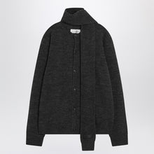  MM6 Maison Margiela Grey wool-blend cardigan with scarf