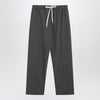 MM6 Maison Margiela Gray wool-blend trousers with drawstring