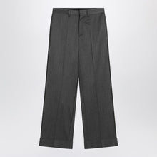  MM6 Maison Margiela Wide grey wool-blend trousers