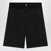 MM6 Maison Margiela Black wool-blend cargo bermuda shorts
