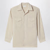 LEMAIRE Light beige smooth silk-blend shirt