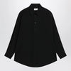 LEMAIRE Long-sleeve shirt with chest pockets in black cotton