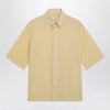 LEMAIRE Light yellow short-sleeve wool shirt