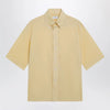LEMAIRE Light yellow short-sleeve wool shirt