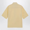LEMAIRE Light yellow short-sleeve wool shirt