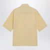 LEMAIRE Light yellow short-sleeve wool shirt