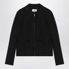 MM6 Maison Margiela Black zip-up silk jacket