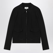 MM6 Maison Margiela Black zip-up silk jacket