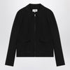 MM6 Maison Margiela Black zip-up silk jacket