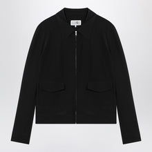  MM6 Maison Margiela Black zip-up silk jacket