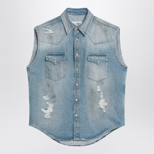  MM6 Maison Margiela Faded blue vest with rips