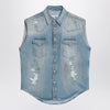 MM6 Maison Margiela Faded blue vest with rips
