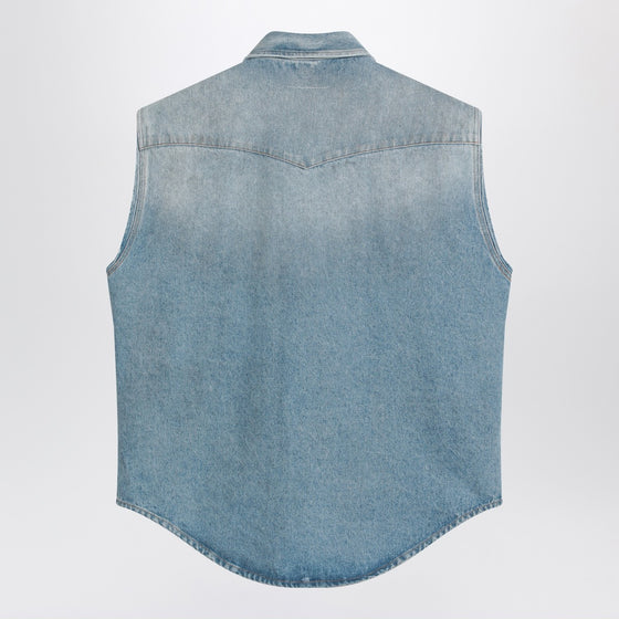 MM6 Maison Margiela Faded blue vest with rips
