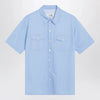 MM6 Maison Margiela Short-sleeve poplin shirt with reinforcements, light blue