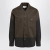 MM6 Maison Margiela Two-tone brown shirt in wool blend