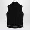 MM6 Maison Margiela Vest with zip black in cotton blend