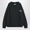 MM6 Maison Margiela Black sweatshirt with Numeric logo in cotton