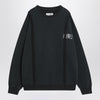 MM6 Maison Margiela Black sweatshirt with Numeric logo in cotton