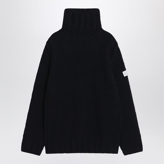 MM6 Maison Margiela Black wool turtleneck sweater
