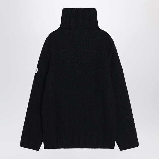 MM6 Maison Margiela Black wool turtleneck sweater