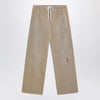 MM6 Maison Margiela Wide beige trousers with brushstrokes