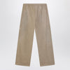 MM6 Maison Margiela Wide beige trousers with brushstrokes