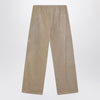 MM6 Maison Margiela Wide beige trousers with brushstrokes